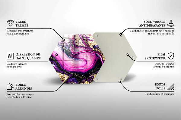 Chopping board Abstraction design gold