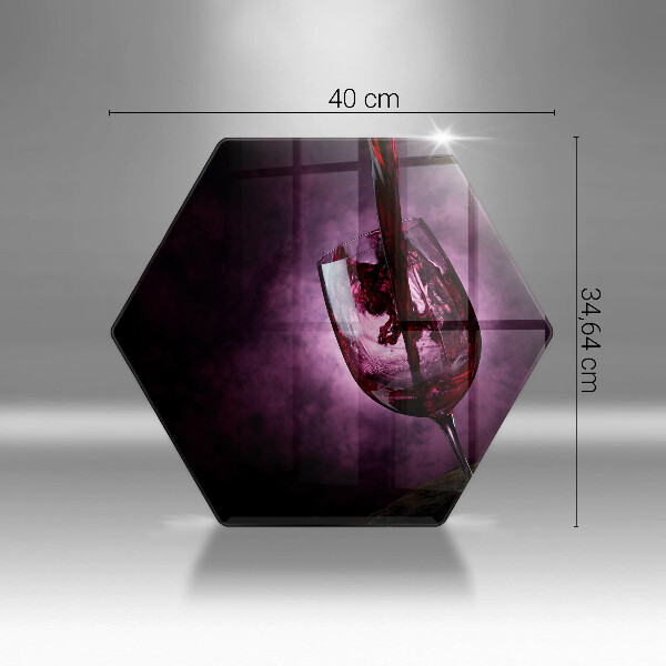 Chopping board glass A glass of wine