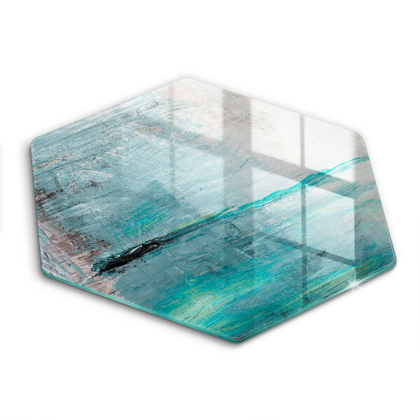 Chopping board glass Background paint abstraction