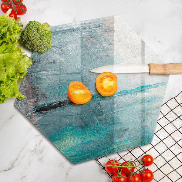 Chopping board glass Background paint abstraction