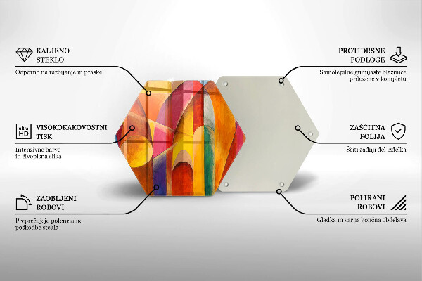 Chopping board Colorful abstraction