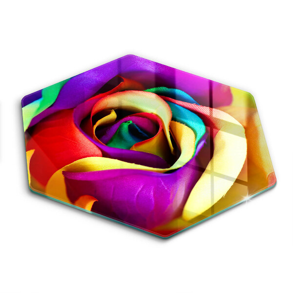 Chopping board Colorful rose petals