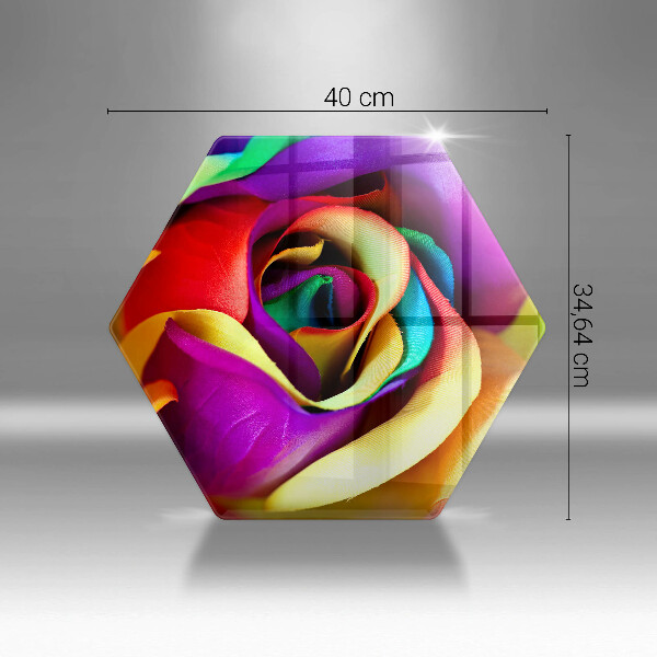 Chopping board Colorful rose petals