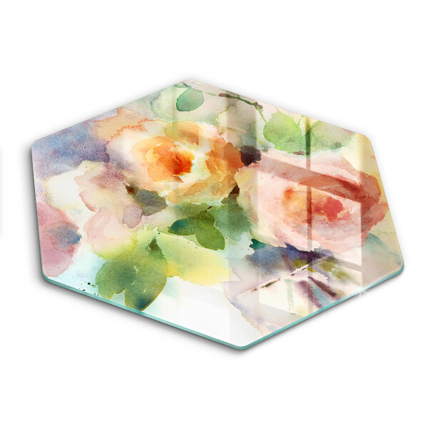 Chopping board Painted flowers