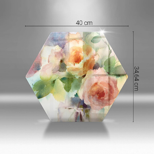 Chopping board Painted flowers