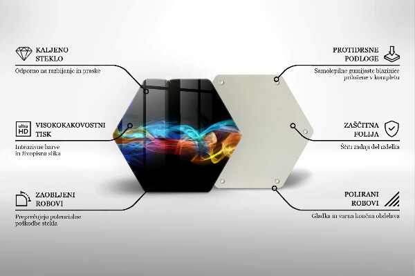 Chopping board Colorful smoke