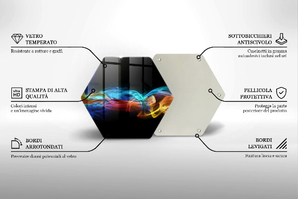 Chopping board Colorful smoke