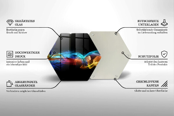 Chopping board Colorful smoke
