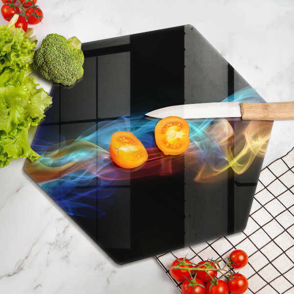 Chopping board Colorful smoke