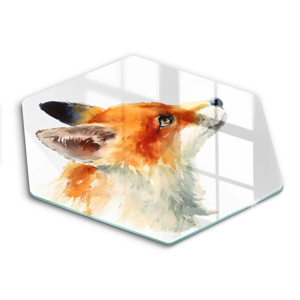 Glass worktop saver Painted fox