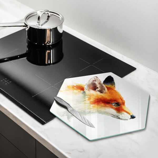 Glass worktop saver Painted fox