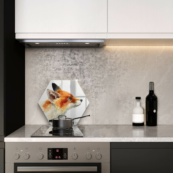 Glass worktop saver Painted fox