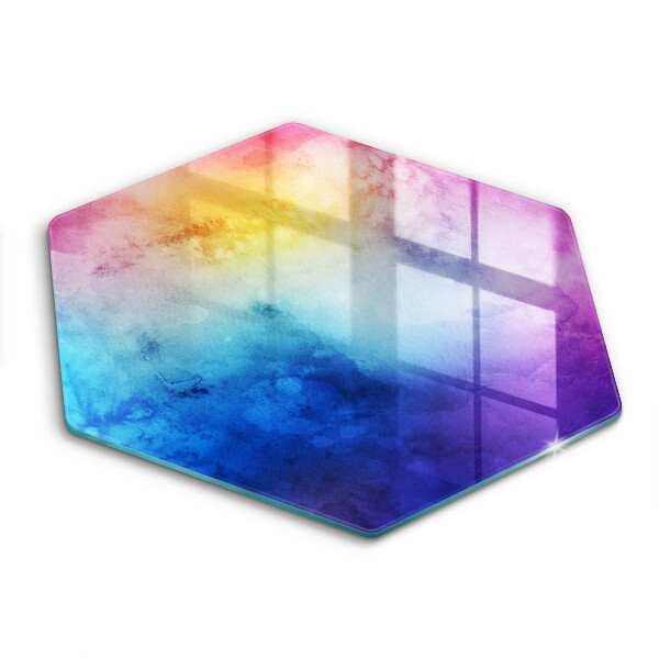 Glass worktop saver Rainbow watercolor spots