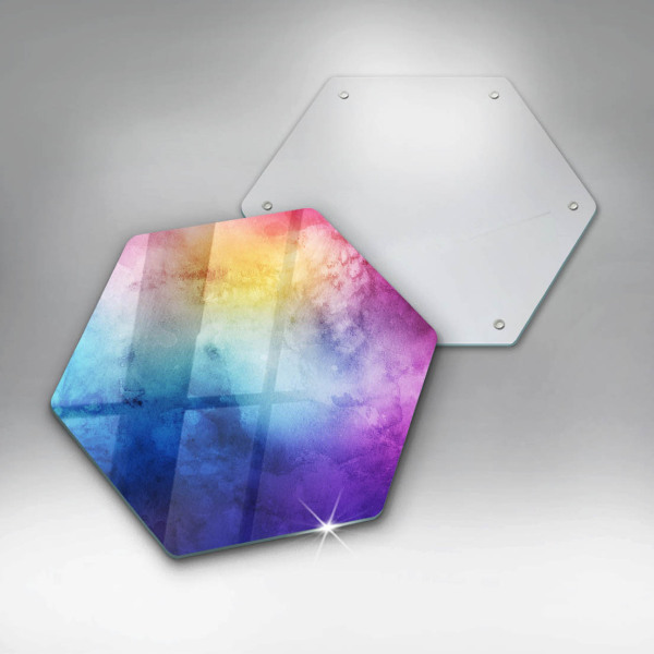 Glass worktop saver Rainbow watercolor spots