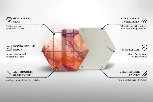 Glass worktop saver Abstract art