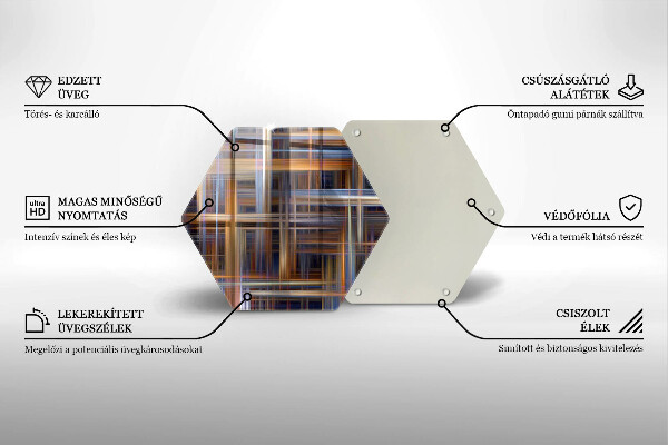 Glass worktop saver Abstract paint lines