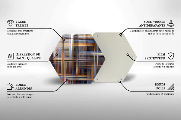 Glass worktop saver Abstract paint lines