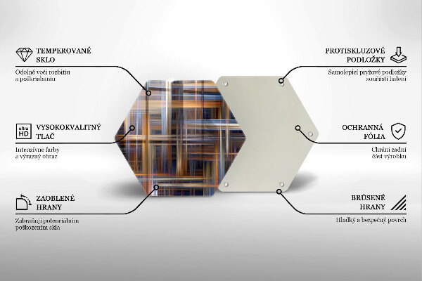 Glass worktop saver Abstract paint lines