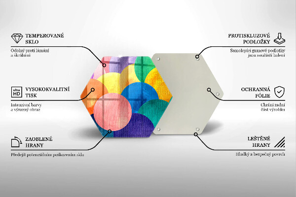 Glass worktop saver Colorful wheels