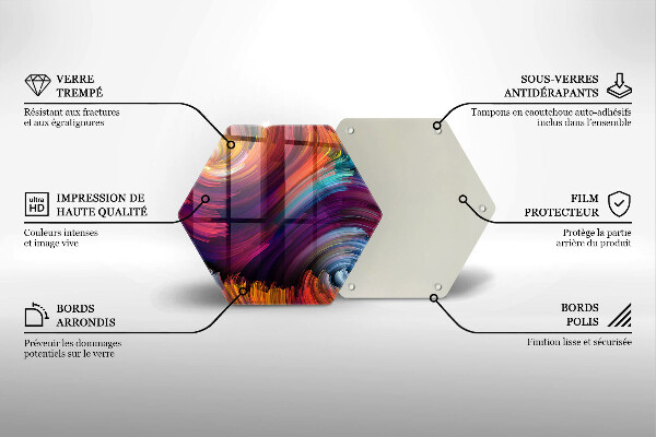 Glass worktop saver Colorful highlights