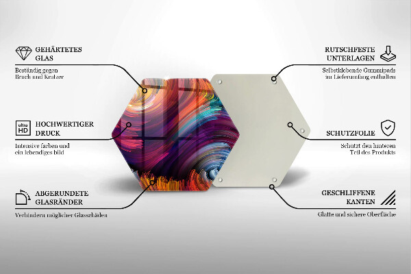 Glass worktop saver Colorful highlights