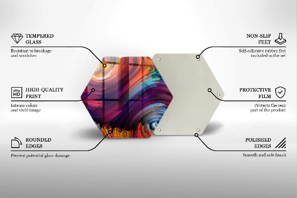 Glass worktop saver Colorful highlights