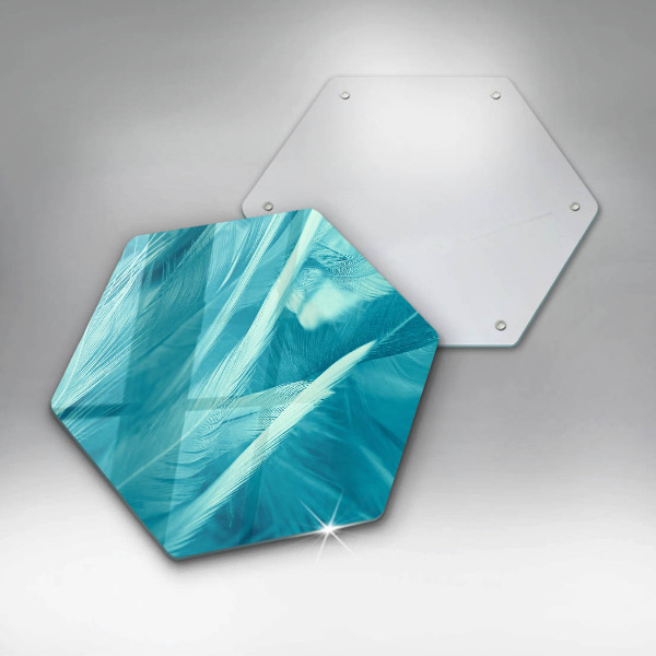 Glass worktop saver Delicate feathers