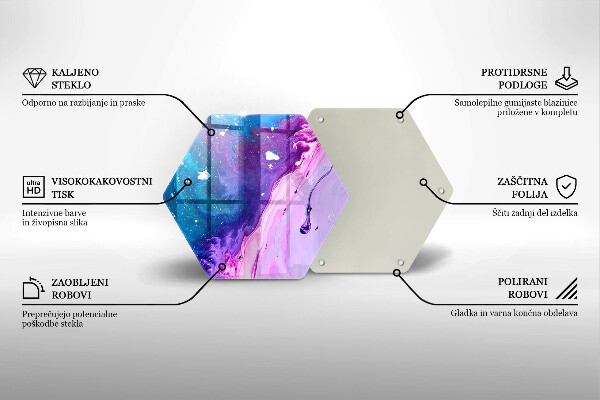 Glass worktop saver Abstraction ink