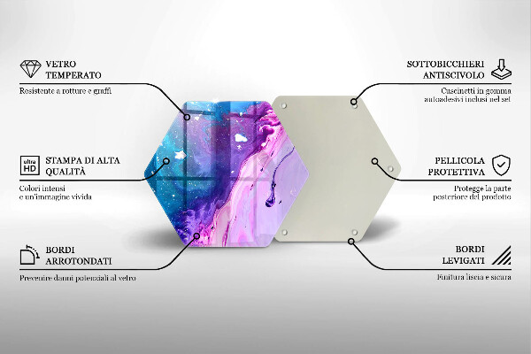 Glass worktop saver Abstraction ink