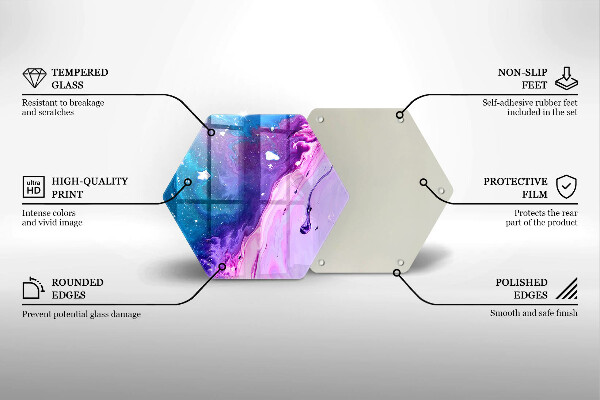 Glass worktop saver Abstraction ink