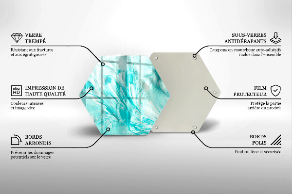 Glass worktop saver Paints abstraction