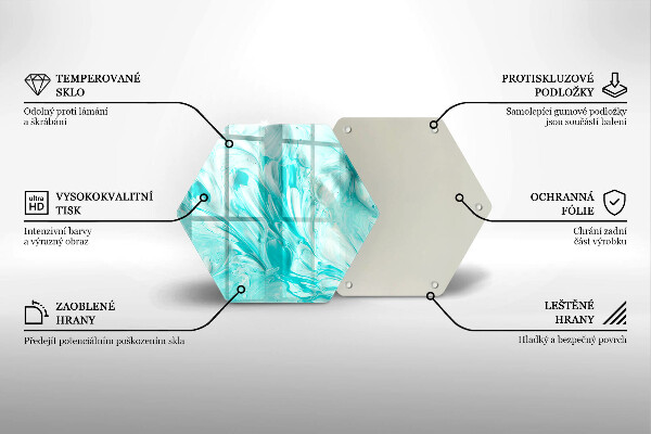 Glass worktop saver Paints abstraction