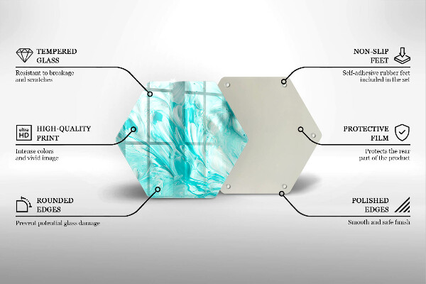 Glass worktop saver Paints abstraction