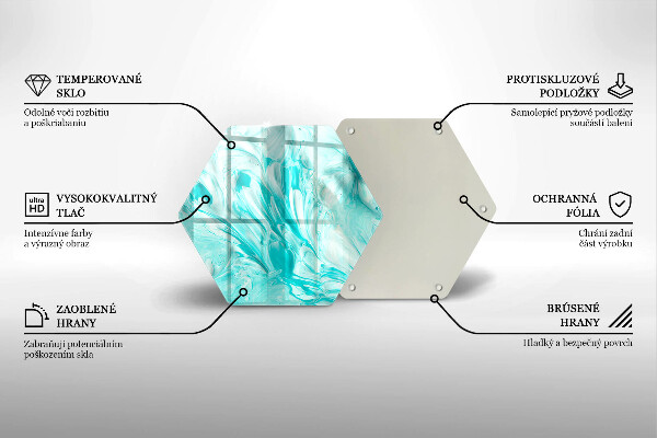 Glass worktop saver Paints abstraction