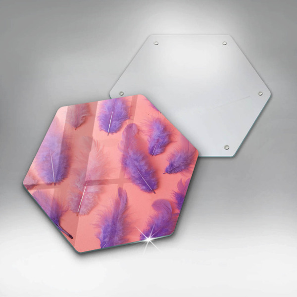 Glass worktop saver Fluffy feathers