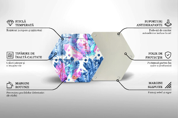 Chopping board Illustration of boho feathers