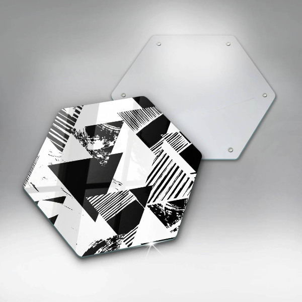 Glass worktop protector Geometric triangles