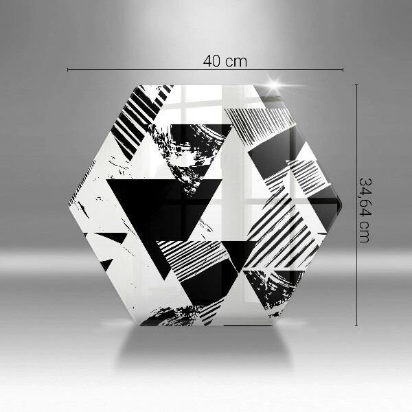 Glass worktop protector Geometric triangles