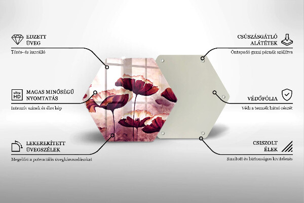 Glass kitchen board Painting flowers
