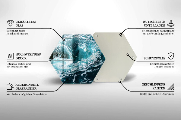 Chopping board Foamed water waves