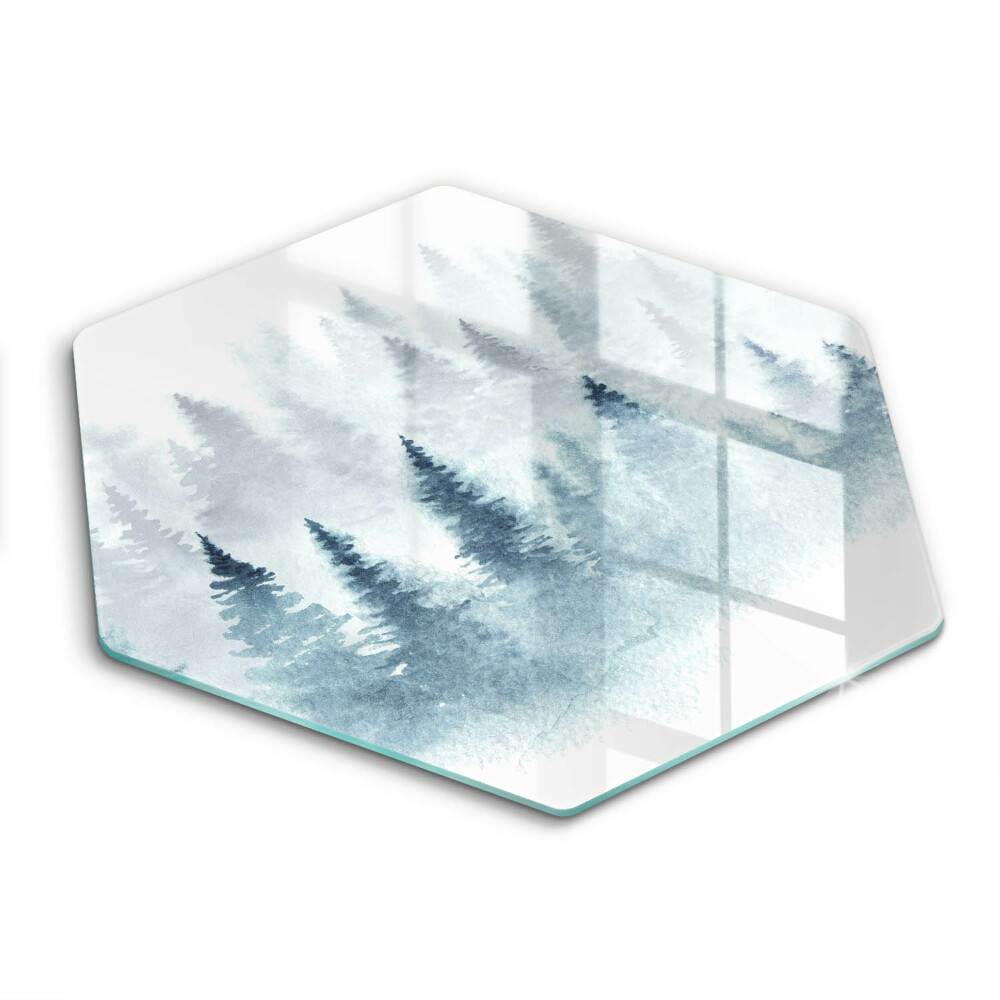 Chopping board Painted winter forest