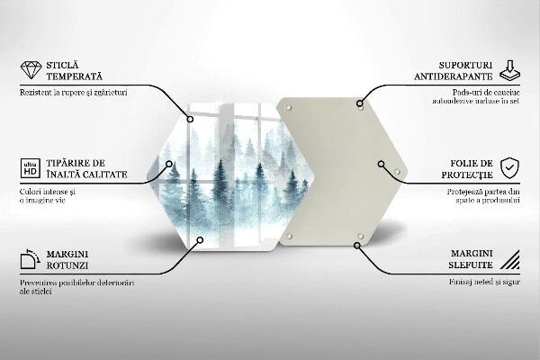 Chopping board Painted winter forest