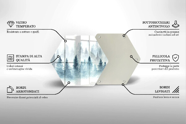 Chopping board Painted winter forest