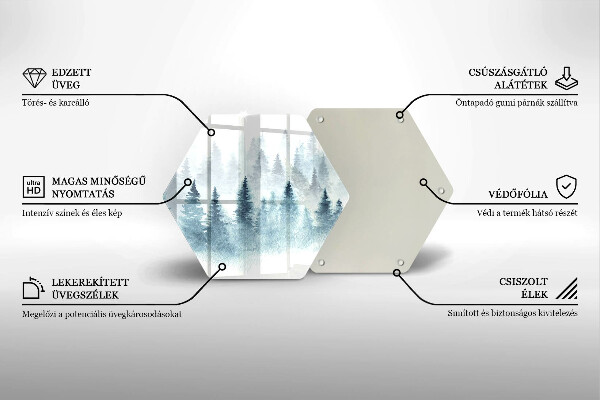 Chopping board Painted winter forest