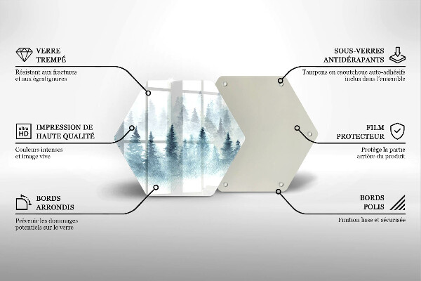 Chopping board Painted winter forest