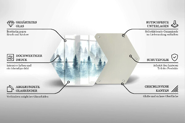 Chopping board Painted winter forest