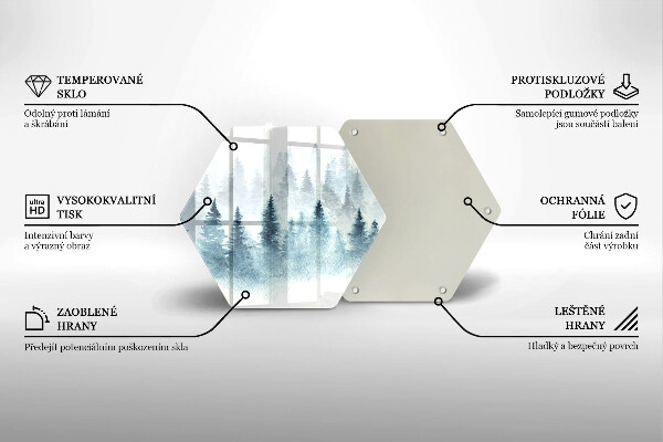 Chopping board Painted winter forest