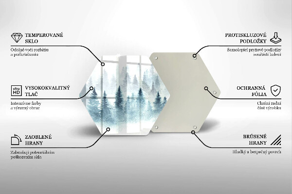 Chopping board Painted winter forest