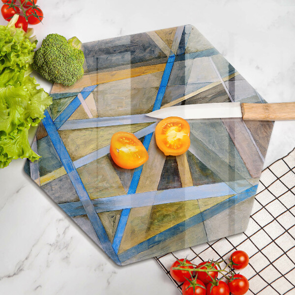 Chopping board Painted abstraction lines