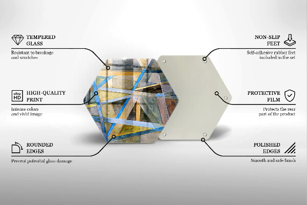 Chopping board Painted abstraction lines